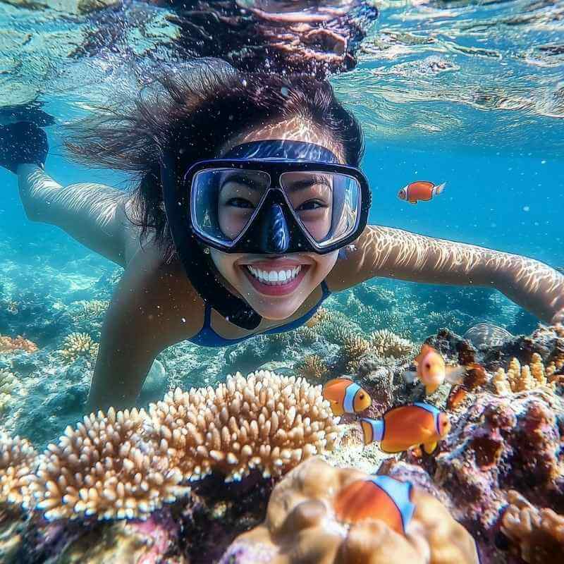 Snorkeling at Bat Island